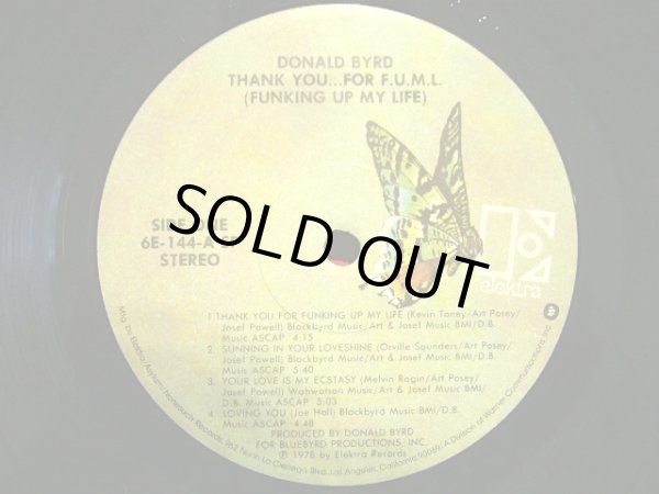 画像3: DONALD BYRD ‎/ THANK YOU … FOR F.U.M.L. (FUNKING UP MY LIFE)  (US-LP) (3)