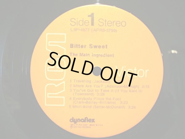 画像3: THE MAIN INGREDIENT / BITTER SWEET  (US-LP) (3)