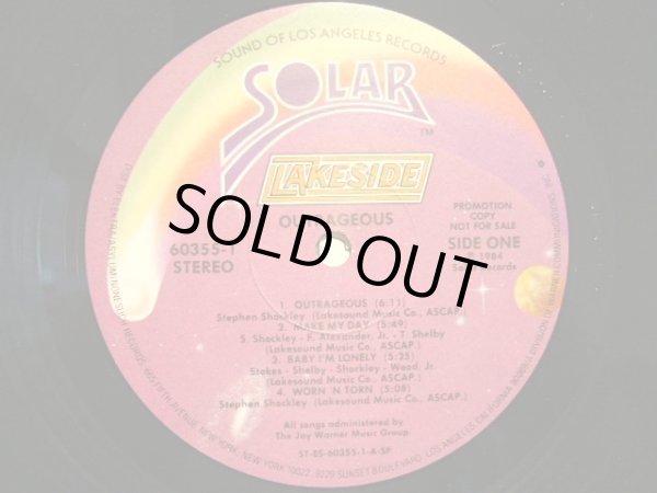 画像5: LAKESIDE / OUTRAGEOUS  (US-LP) (5)