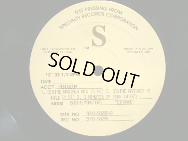 画像2: BOOGIEMONSTERS / STRANGE  (TEST PRESSING PROMO) (2)