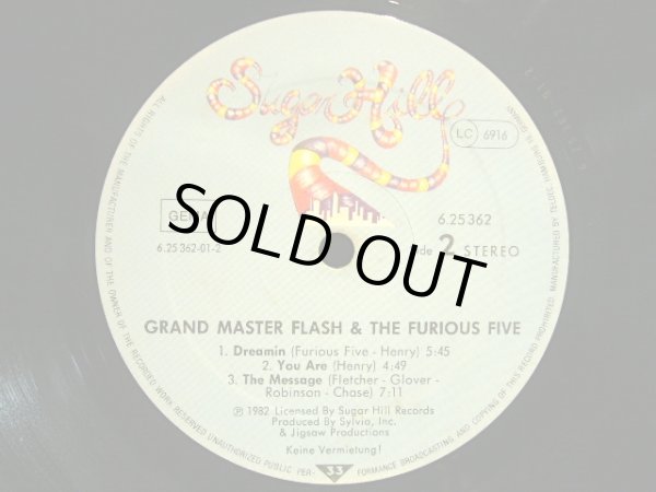 画像4: GRANDMASTER FLASH & THE FURIOUS FIVE / THE MESSAGE  (GEMA-LP) (4)