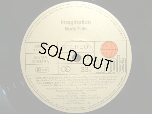 画像4: IMAGINATION ‎/ BODY TALK  (GEMA-LP) (4)