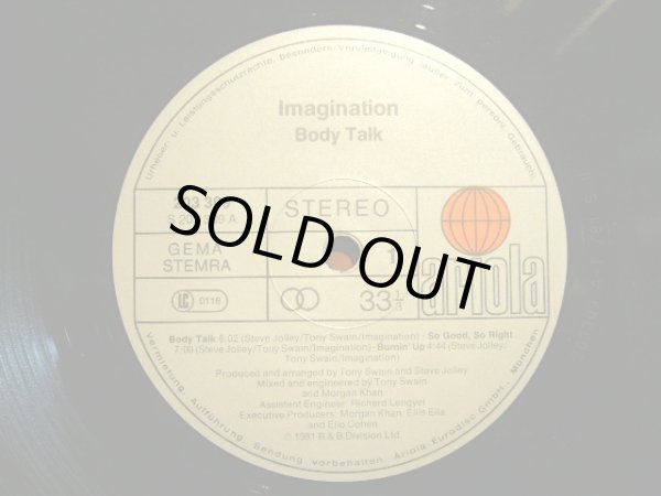 画像3: IMAGINATION ‎/ BODY TALK  (GEMA-LP) (3)