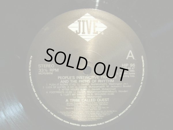 画像3: A TRIBE CALLED QUEST ‎/ PEOPLE'S INSTINCTIVE TRAVELS AND THE PATHS OF RHYTHM  (UK-LP) (3)