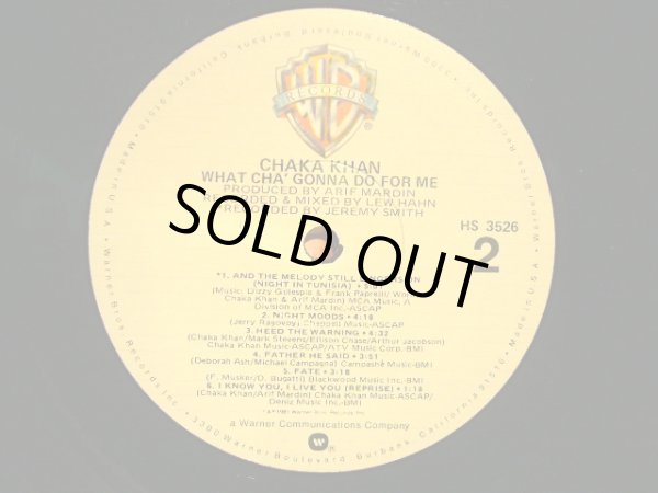画像4: CHAKA KHAN ‎/ WHAT CHA' GONNA DO FOR ME  (US-LP) (4)