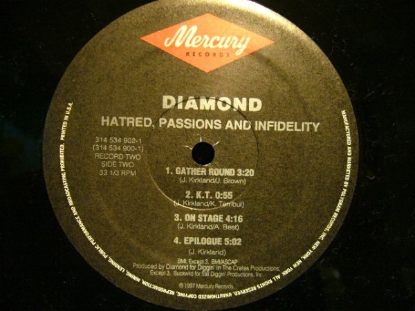 画像6: DIAMOND / HATRED, PASSIONS AND INFIDELITY (US-2LP) (6)