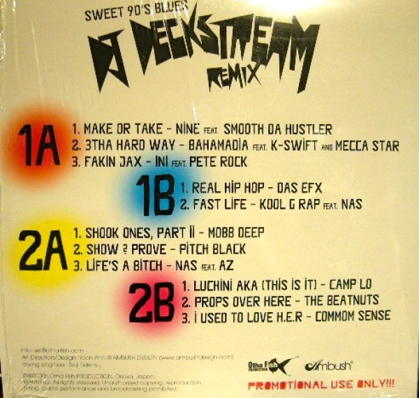 DJ DECKSTREAM SWEET 90'S BLUES (PROMO-2LP) SOURCE RECORDS (ソースレコード）