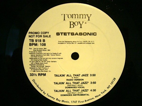 画像2: STETSASONIC / TALKIN' ALL THAT JAZZ  (US-PROMO) (2)