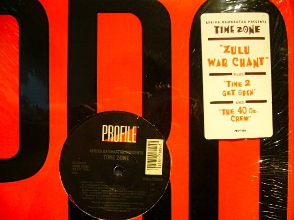 画像1: AFRIKA BAMBAATAA PRESENTS TIME ZONE / ZULU WAR CHANT (1)