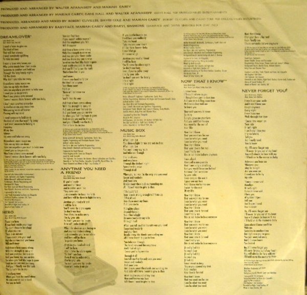 画像6: MARIAH CAREY / MUSIC BOX  (US-LP) (6)