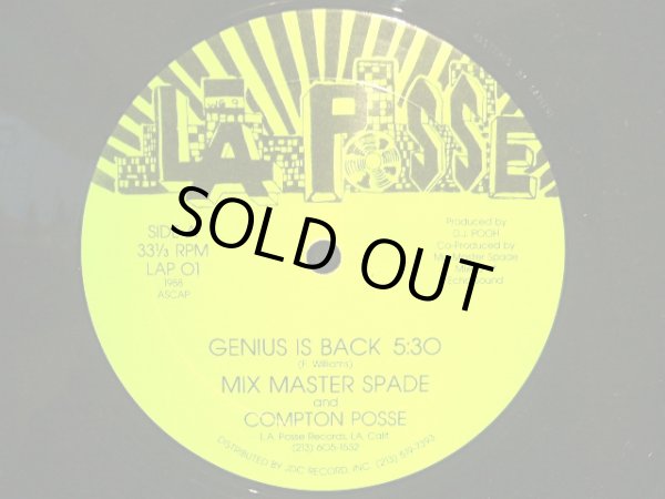 画像1: MIX MASTER SPADE AND COMPTON POSSE / GENIUS IS BACK  (¥1000) (1)