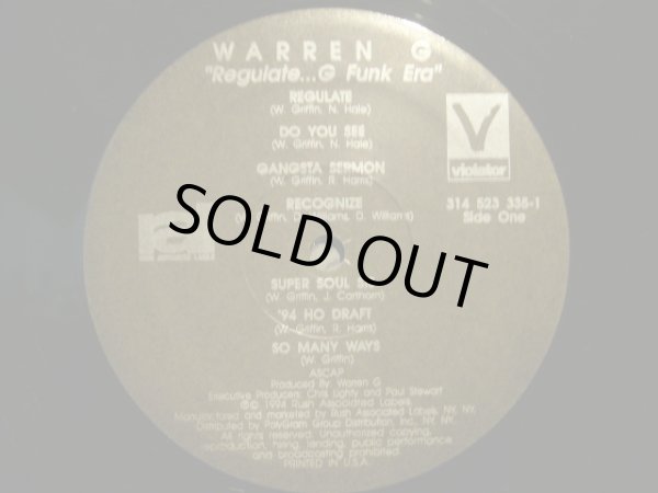 画像3: WARREN G / REGULATE... G FUNK ERA  (US-LP) (3)