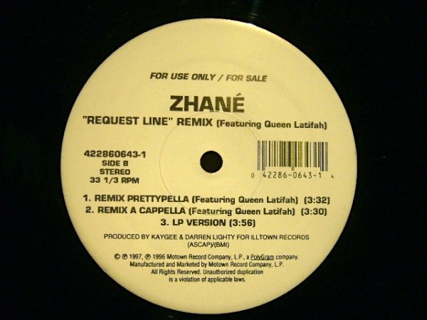 画像2: ZHANE / REQUEST LINE (REMIX) feat. QUEEN LATIFAH (2)