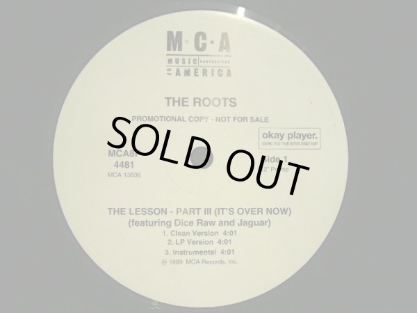 画像2: THE ROOTS ‎/ THE LESSON-PART III / YA'LL KNOW WHOO  (US-PROMO) (2)