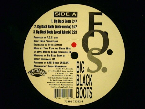 画像1: F.O.S. ‎/ BIG BLACK BOOTS (1)