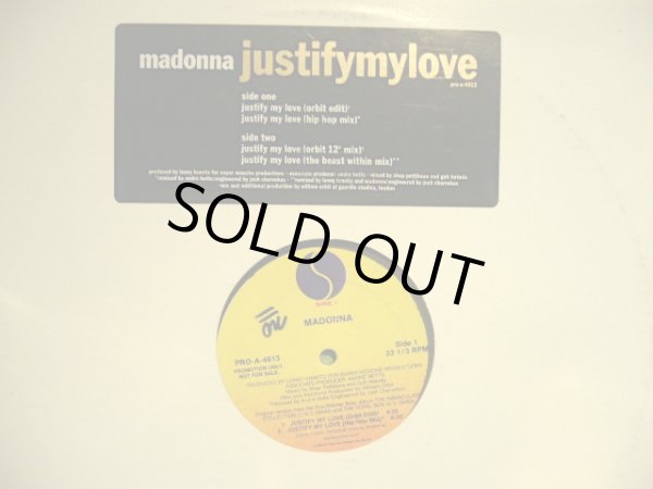 画像1: MADONNA ‎/ JUSTIFY MY LOVE  (US-PROMO) (1)