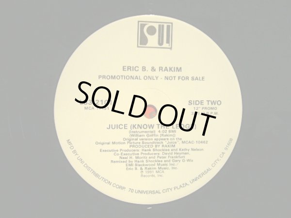画像4: ERIC B. & RAKIM / JUICE ( KNOW THE LEDGE )  (US-PROMO) (4)