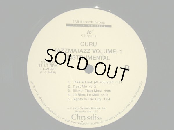 画像2: GURU / JAZZMATAZZ VOLUME: 1 INSTRUMENTAL (2)