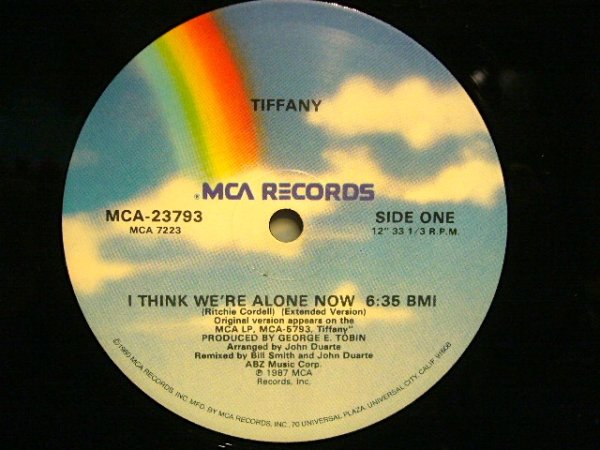 画像2: TIFFANY / I THINK WE'RE ALONE NOW (2)