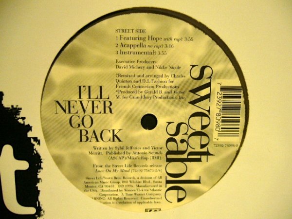 画像2: SWEET SABLE / I'LL NEVER GO BACK (2)