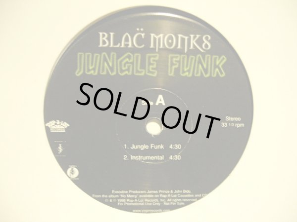 画像2: BLAC MONKS ‎/ JUNGLE FUNK  (US-PROMO) (2)