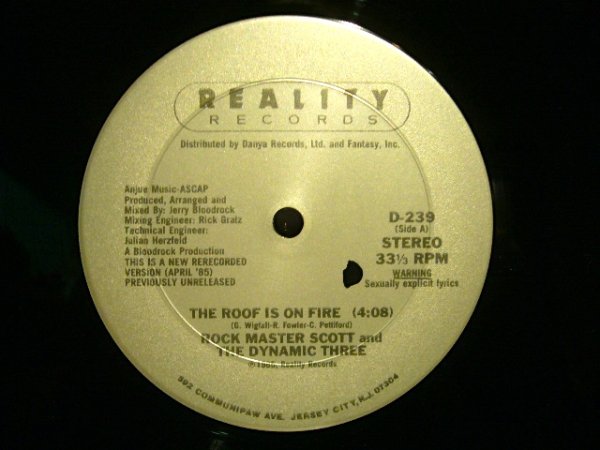 画像1: ROCK MASTER SCOTT AND THE DYNAMIC THREE ‎/ THE ROOF IS ON FIRE (1)