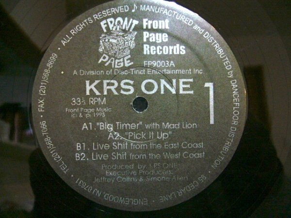 画像1: KRS-ONE ‎/ BIG TIMER (1)