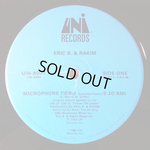 画像1: ERIC B. & RAKIM / MICROPHONE FIEND  (¥500) (1)