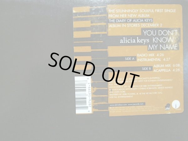 画像2: ALICIA KEYS ‎/ YOU DON'T KNOW MY NAME (2)
