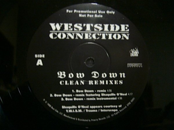 画像1: WESTSIDE CONNECTION ‎/ BOW DOWN (CLEAN REMIXES)  (US-PROMO) (1)