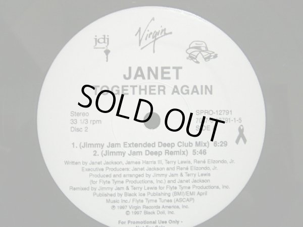 画像4: JANET /  TOGETHER AGAIN  (US-PROMO 2×12") (4)