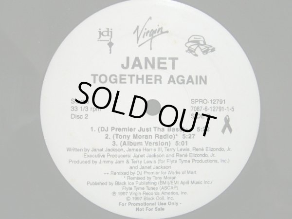 画像3: JANET /  TOGETHER AGAIN  (US-PROMO 2×12") (3)