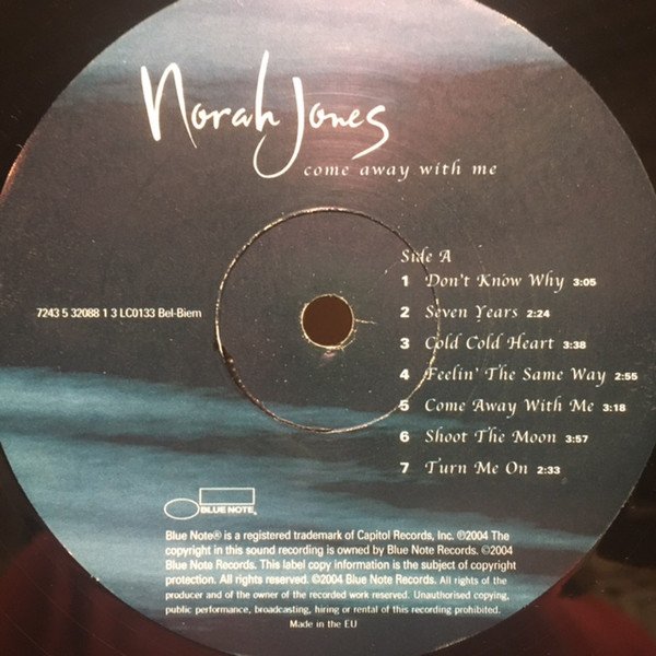 画像2: NORAH JONES / COME AWAY WITH ME  (UK-LP) (2)