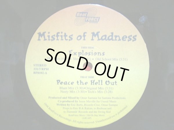 画像1: MISFITS OF MADNESS / EXPLOSIONS / PEACE THE HELL OUT (1)