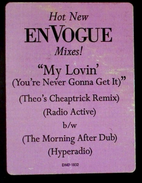画像2: EN VOGUE / MY LOVIN' (YOU'RE NEVER GONNA GET IT) (HOT NEW MIXES!)  (US-PROMO) (2)
