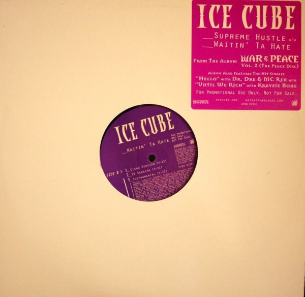 画像1: ICE CUBE / SUPREME HUSTLE / WAITIN' TA HATE (US-PROMO) (¥1000) (1)