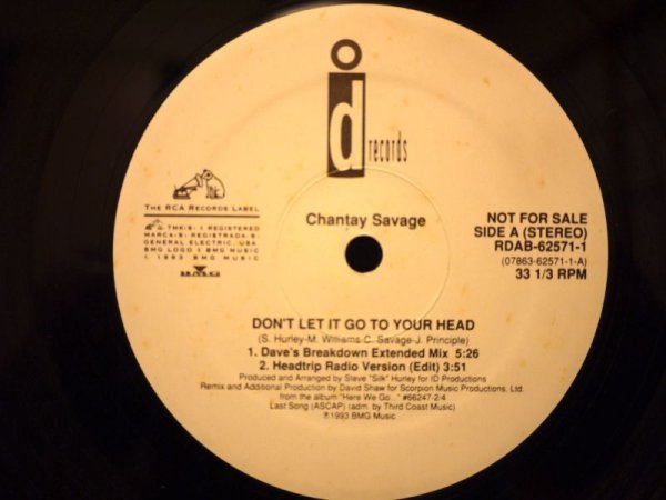 画像1: CHANTAY SAVAGE / DON'T LET IT GO TO YOUR HEAD  (US-PROMO) (1)