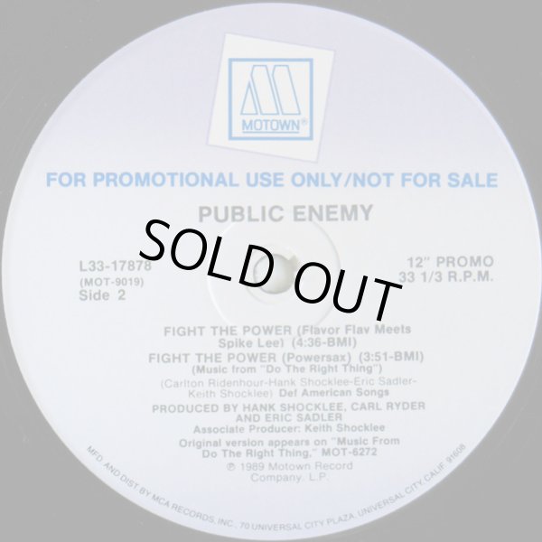 画像2: PUBLIC ENEMY / FIGHT THE POWER  (US-PROMO) (2)