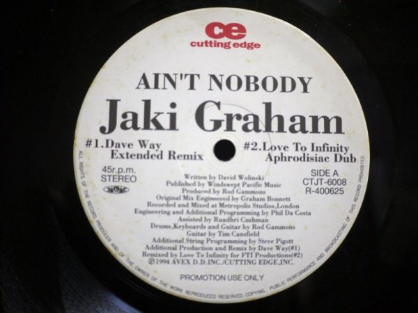 画像1: JAKI GRAHAM / AIN'T NOBODY / BREAKING AWAY (1)