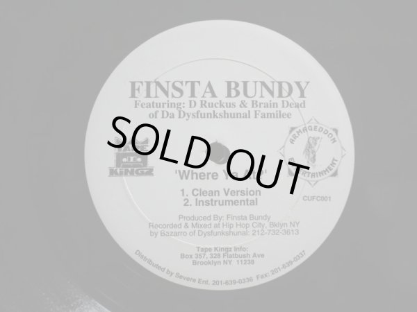 画像2: FINSTA BUNDY / FEEL THE HIGH / WHERE YA AT? (2)