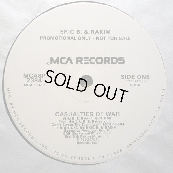 画像2: ERIC B. & RAKIM / CASUALTIES OF WAR  (US-PROMO) (2)