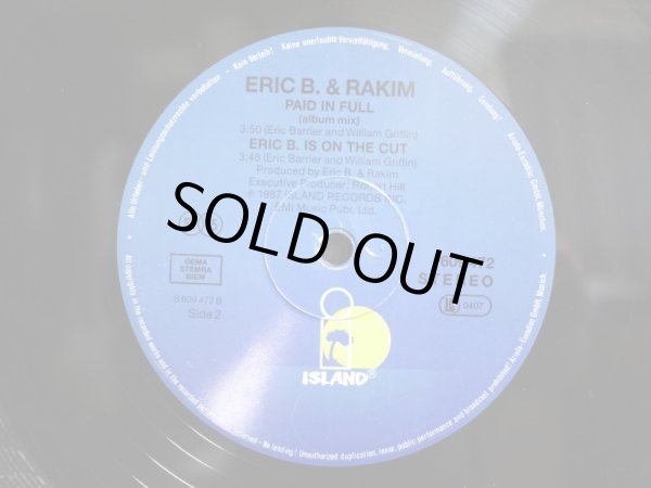 画像3: ERIC B. & RAKIM / PAID IN FULL (SEVEN MINUTES OF MADNESS - THE COLDCUT REMIX)  (UK) (3)
