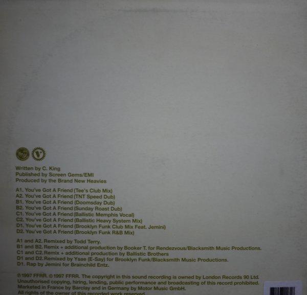 画像2: THE BRAND NEW HEAVIES / YOU'VE GOT A FRIEND (UK - 2 X 12") (2)