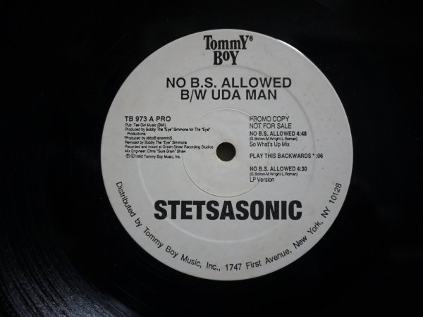 画像1: STETSASONIC / NO B.S. ALLOWED / UDA MAN (US-PROMO) (1)