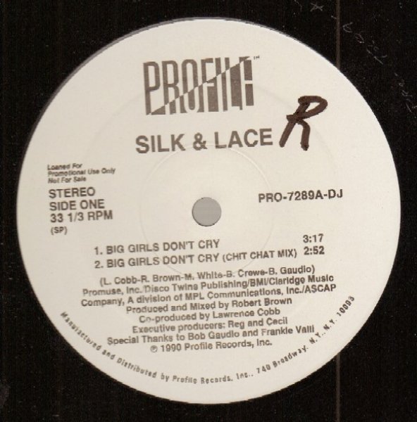画像1: SILK & LACE / BIG GIRLS DON'T CRY (US-PROMO) (1)