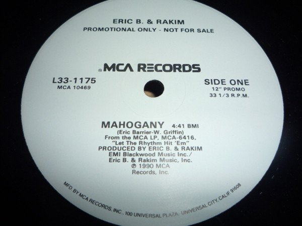 画像1: ERIC B. & RAKIM / MAHOGANY (US-PROMO) (1)