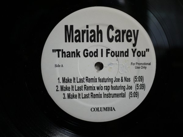 画像1: MARIAH CAREY / THANK GOD I FOUND YOU (REMIXES) (PROMO) (1)