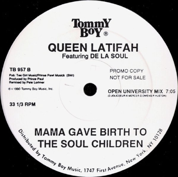 画像3: QUEEN LATIFAH FEAT. DE LA SOUL / MAMA GAVE BIRTH TO THE SOUL CHILDREN (US-PROMO) (3)