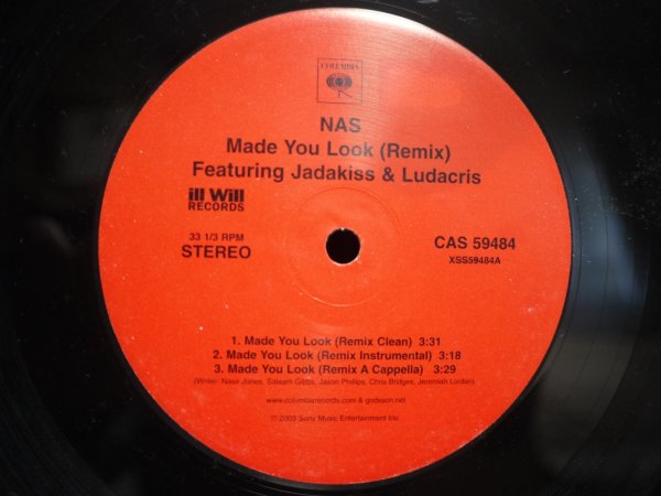 画像1: NAS FEATURING JADAKISS & LUDACRIS / MADE YOU LOOK (REMIX) (US-PROMO) (1)