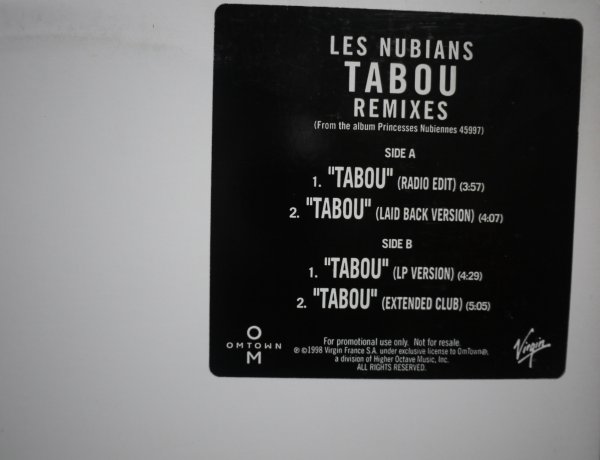 画像2: LES NUBIANS / TABOU (US-PROMO) (2)